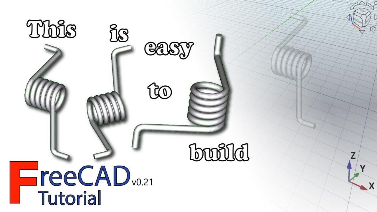 FreeCAD 0.21 торсионная пружина 