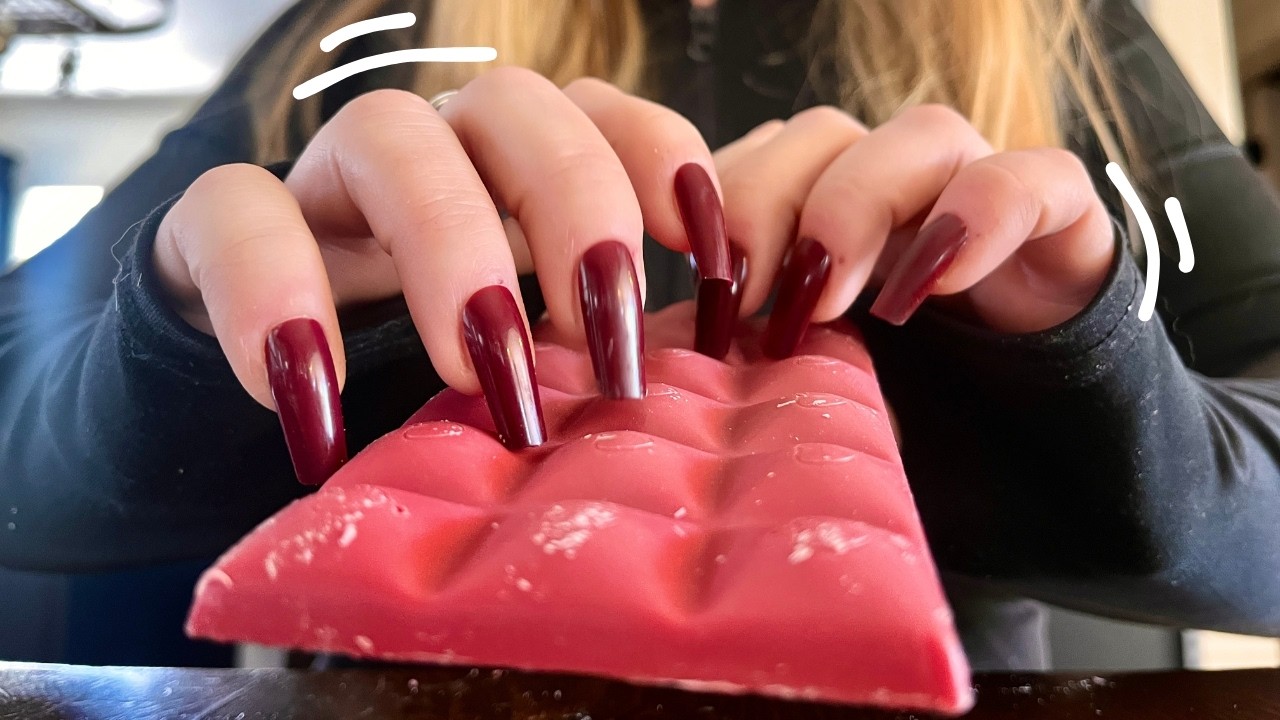🍫 scratching & tapping on textured chocolate bars ♥︎ lofi asmr
