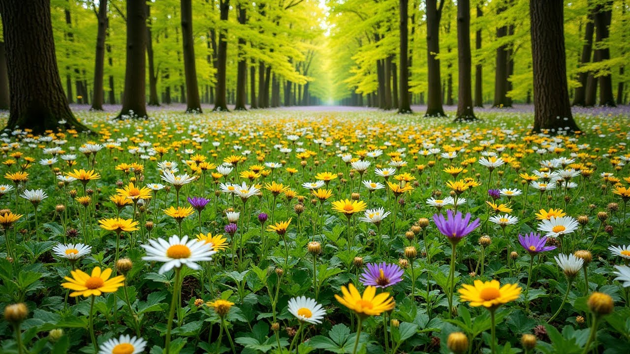 (No Ads) Beautiful Spring Music 🌿 Calm the Mind, Stop Overthinking, Stress Relief & Sleep