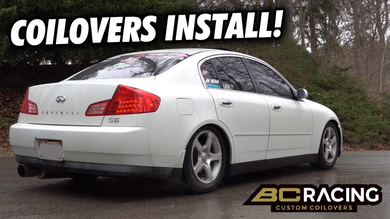 BC RACING COILOVERS INSTALL!! // G35 Sedan Drift Project