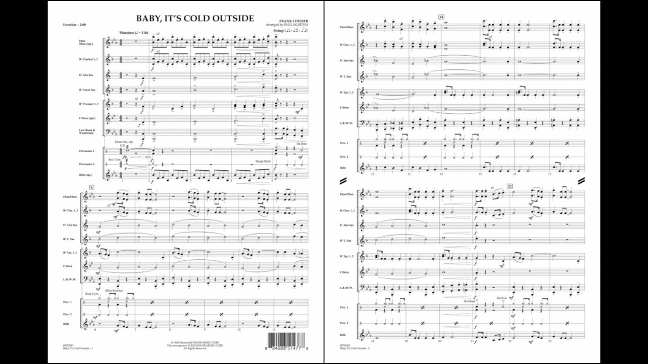 Baby, It's Cold Outside by Frank Loesser/arr. Paul Murtha