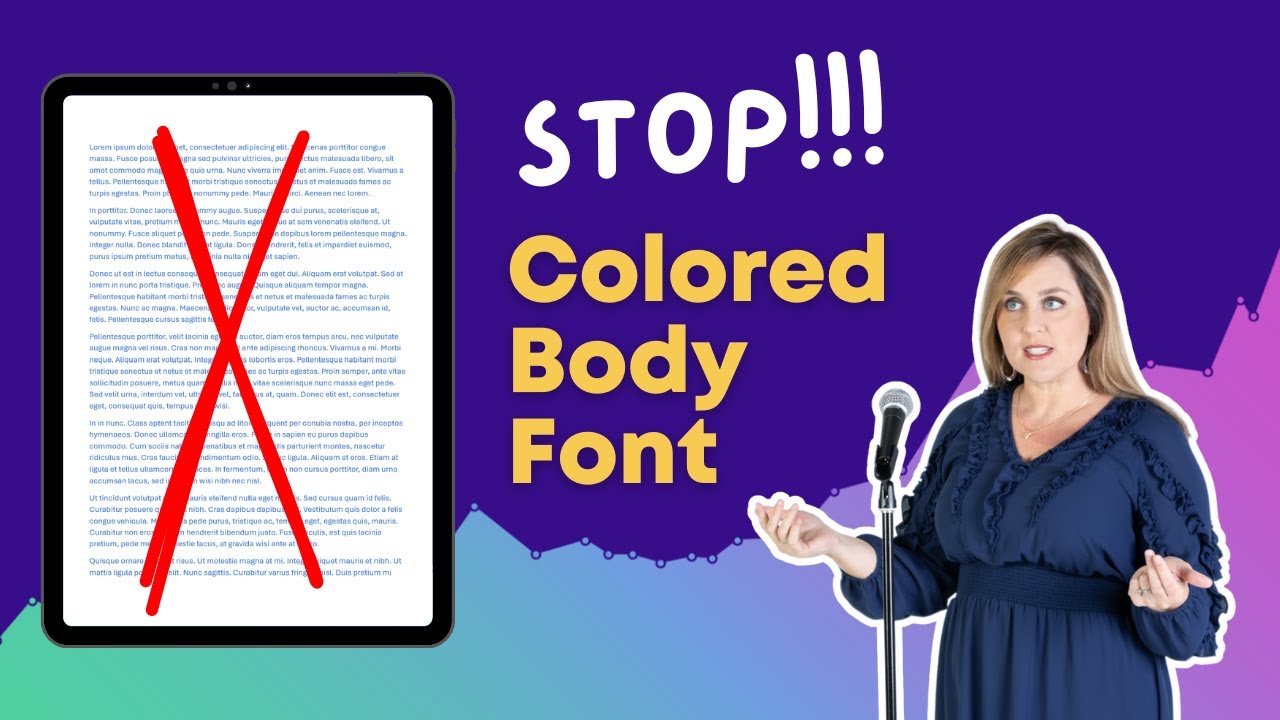 STOP!!! Using Colored Body Font