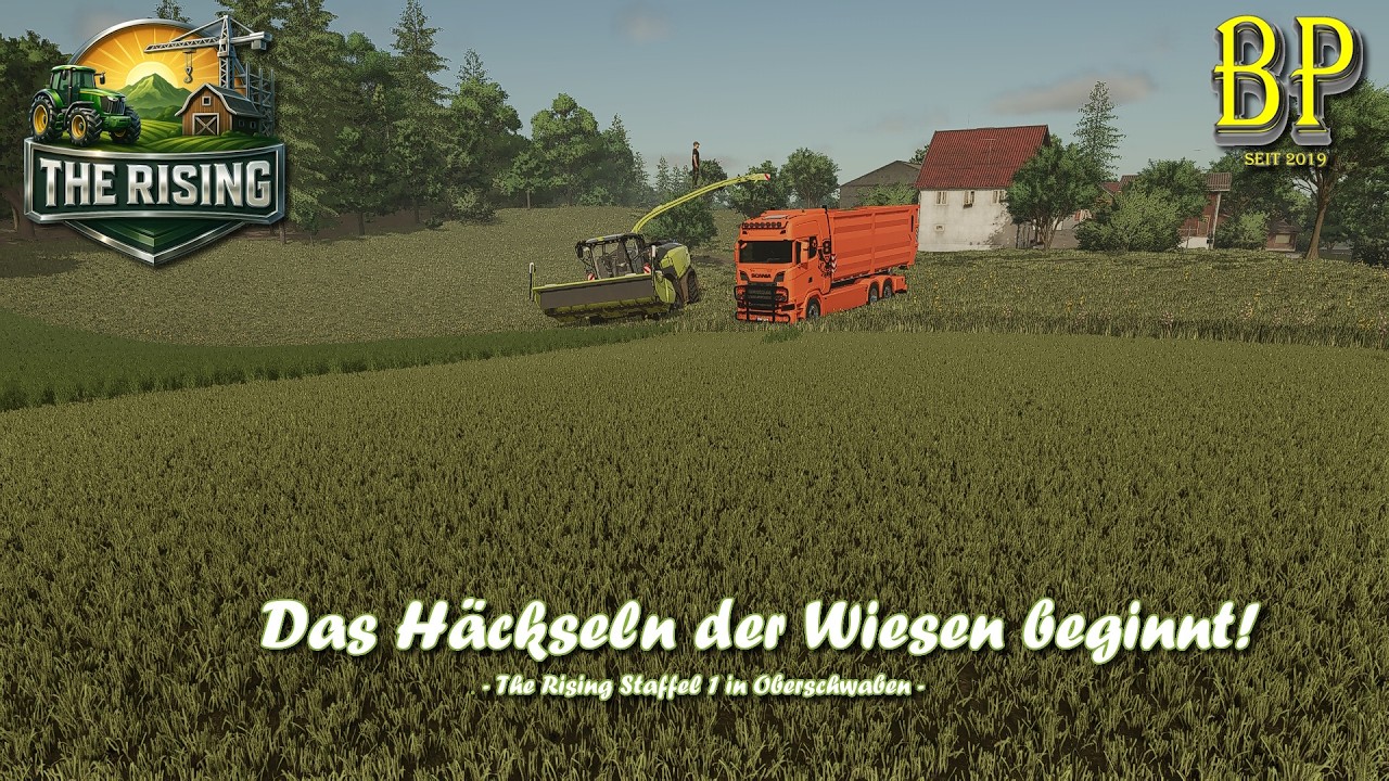 LS25 The Rising #117 - Das Häckseln der Wiesen beginnt! | Staffel 1 in Oberschwaben