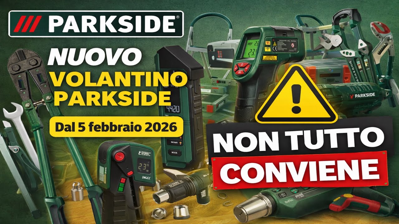 VOLANTINO PARKSIDE LIDL | OFFERTE DAL 5 FEBBRAIO 2026 IN ANTEPRIMA | ⚠️ NON TUTTO CONVIENE