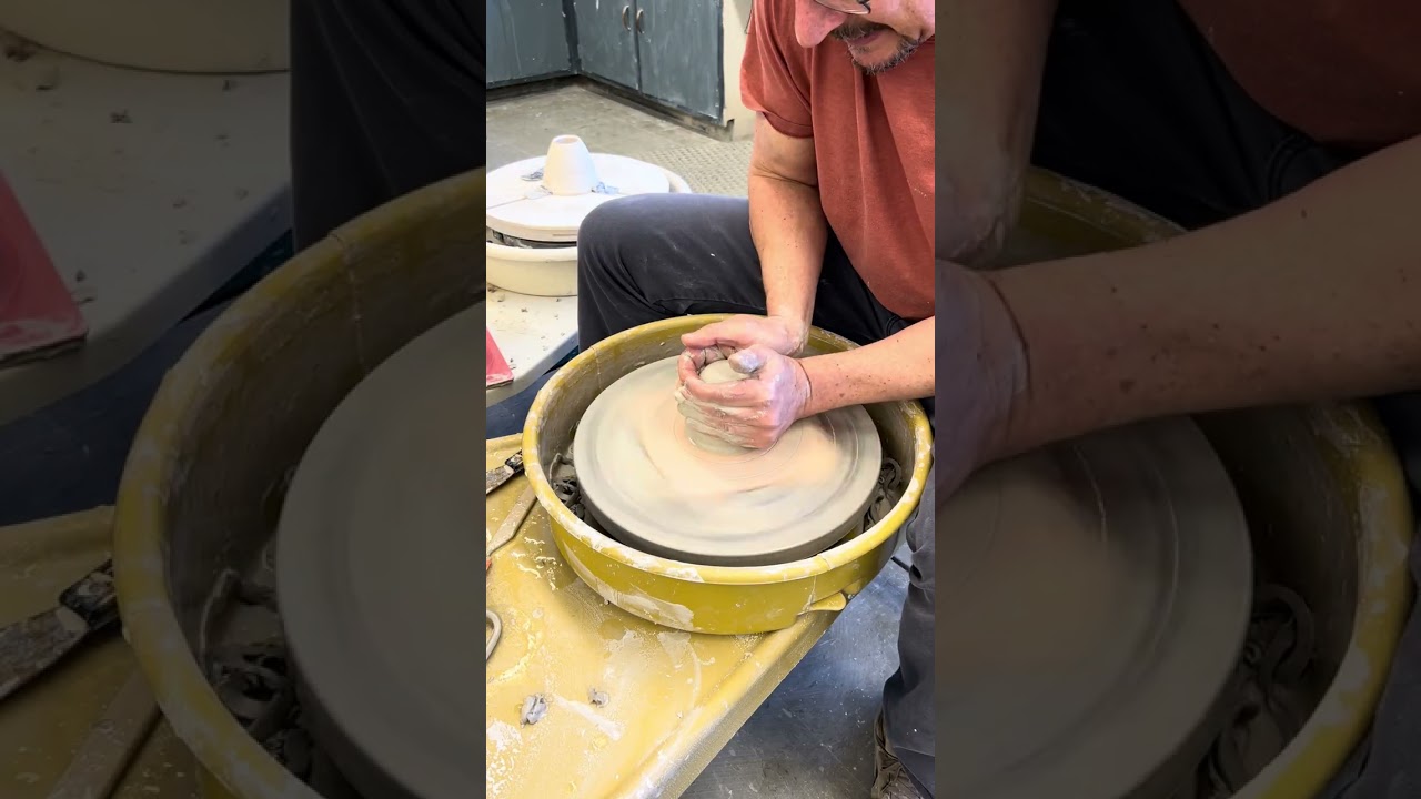 throwing a bowl and a vase