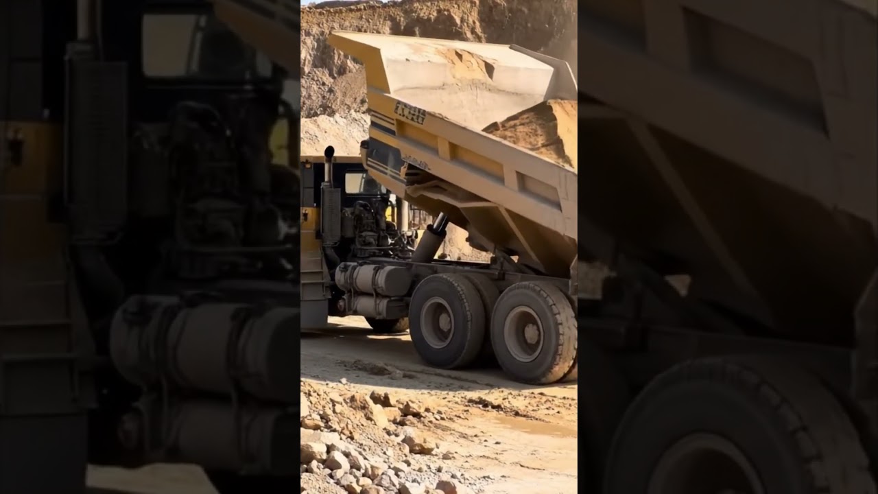 Big Sand Truck Dumping A Sand #drive #driver #truck #trucks #mining #sand