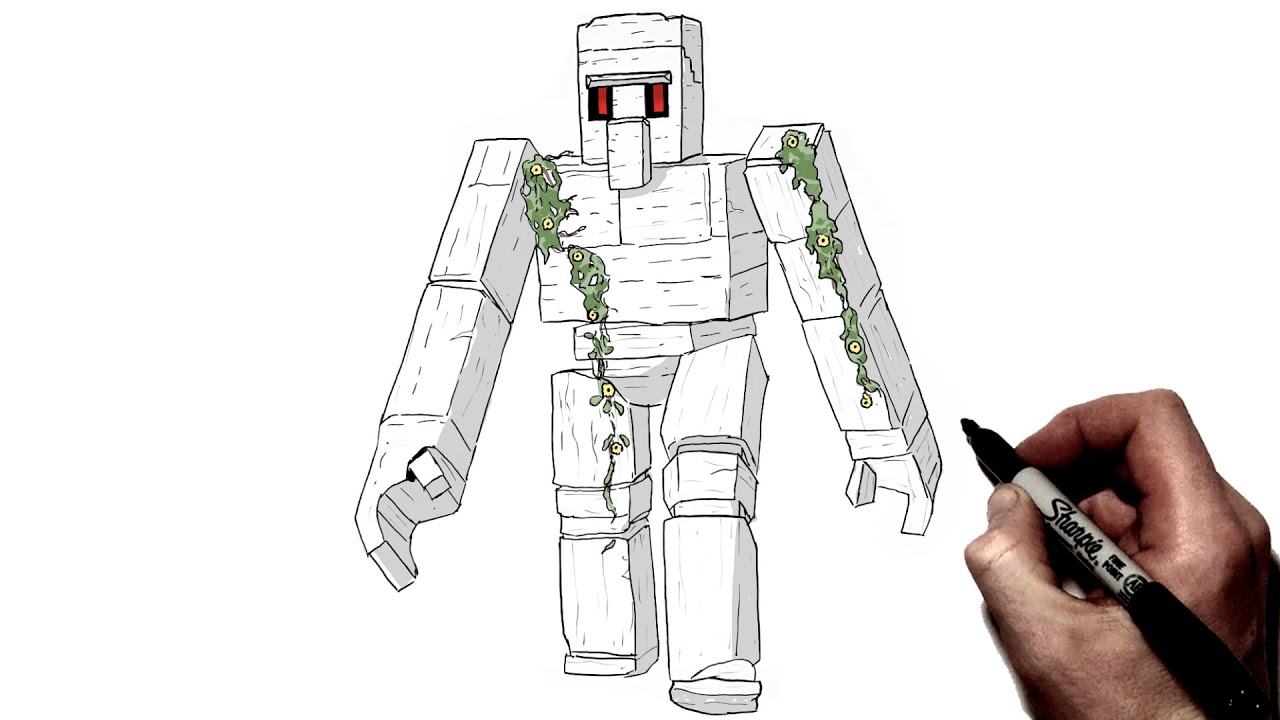 How To Draw Iron Golem | Step By Step | Minecraft Movie