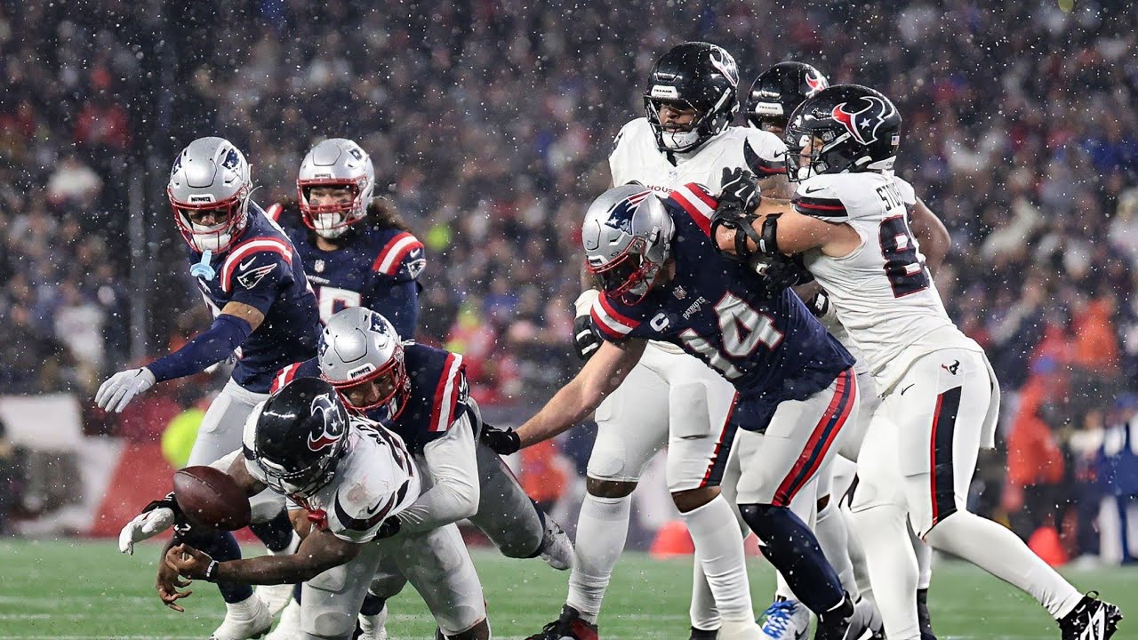 Christian Gonzalez forces a fumble - New England Patriots vs Houston Texans - NFL Playoffs 2025