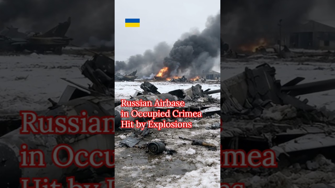 ⚠️✈️ Breaking news | Russian Airbase in Occupied Crimea Hit by Explosions  #breakingnews