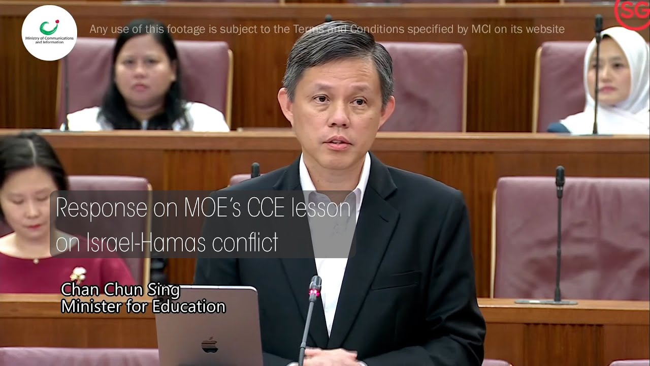 Response by Education Minister on CCE Lesson at MOE’s COS Debate