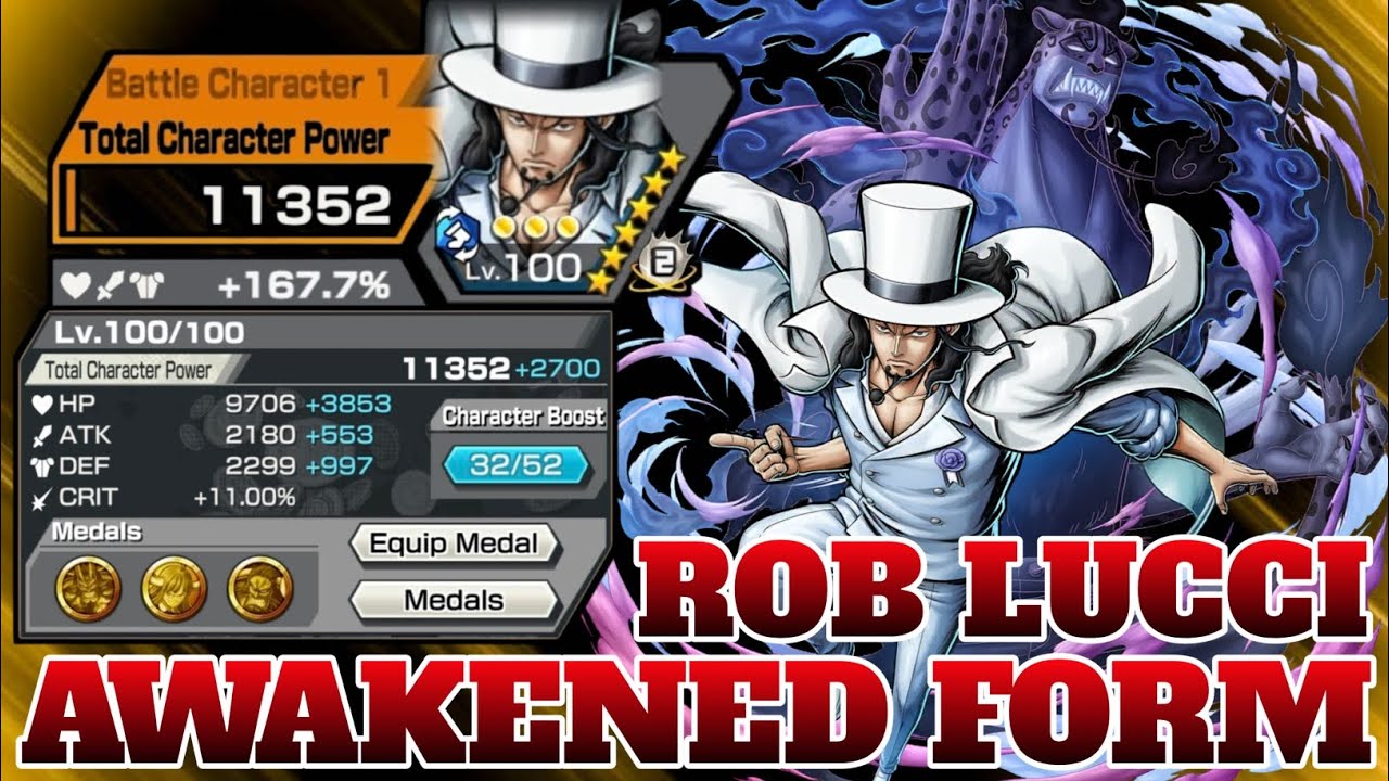 ROB LUCCI  AWAKENED FORM GAMEPLAY | ONE PIECE BOUNTY RUSH | OPBR