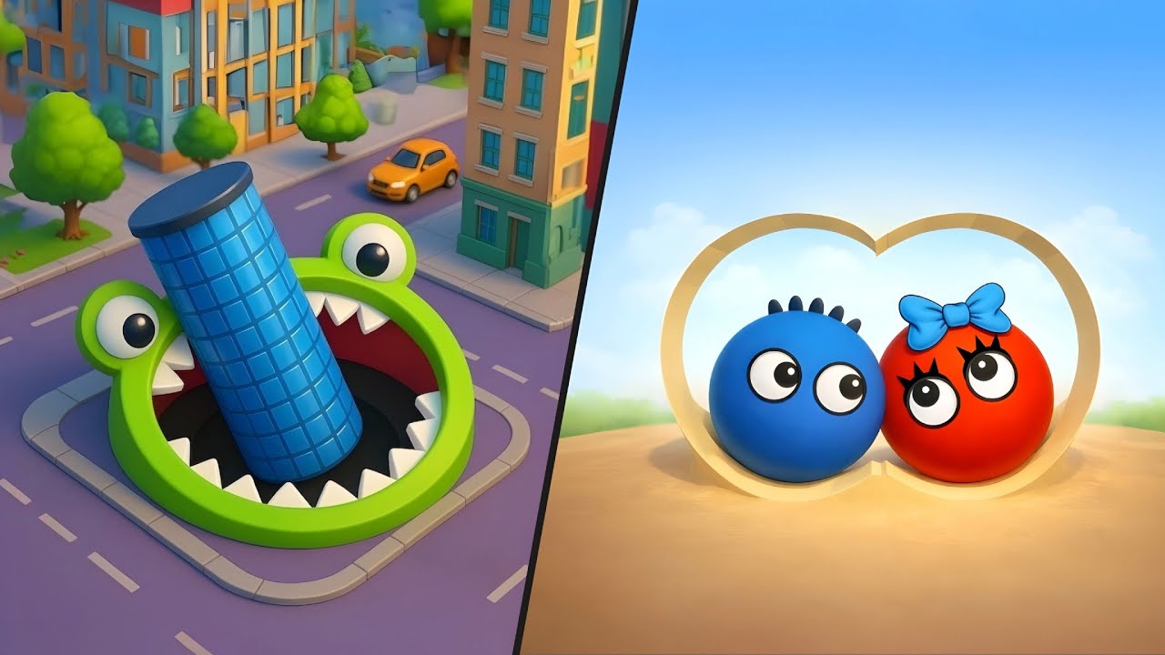 Hole.io & Lucky Balls / All Level Gameplay: Android,iOS