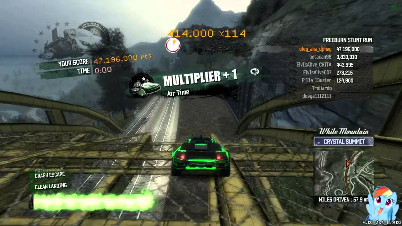 Burnout Paradise - 162999552 points stunt run