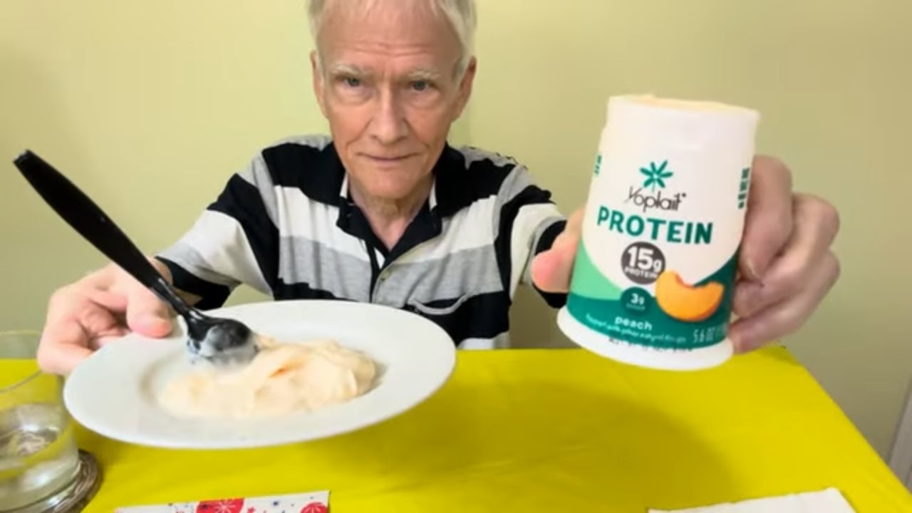 ASMR: Yoplait Protein Peach Dairy Snack (First Time)! [5/5 taste]
