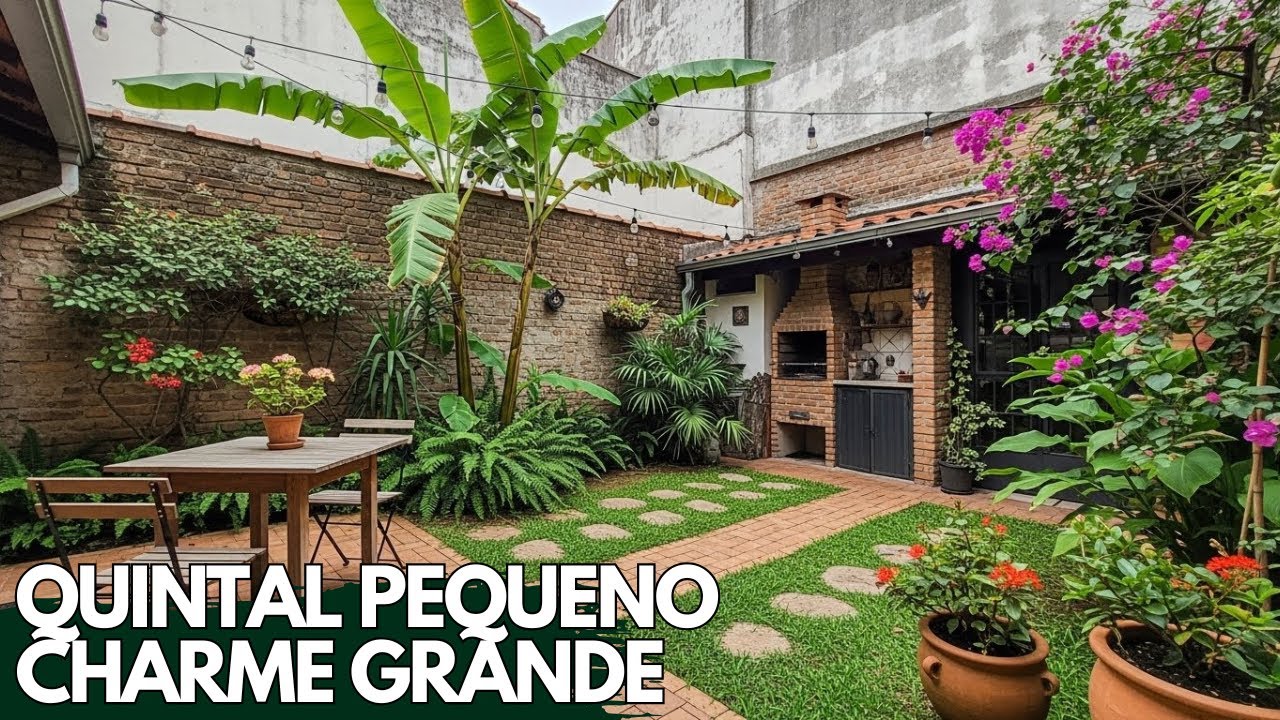 Como Decorar Quintal Pequeno com Tijolinhos no Estilo Campestre
