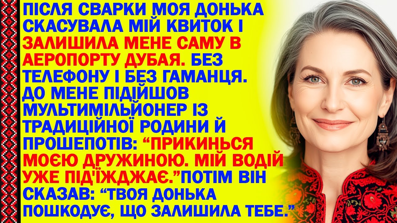 Після сварки моя донька скасувала мій квиток і залишила мене саму в аеропорту Дубая. Без телефону...