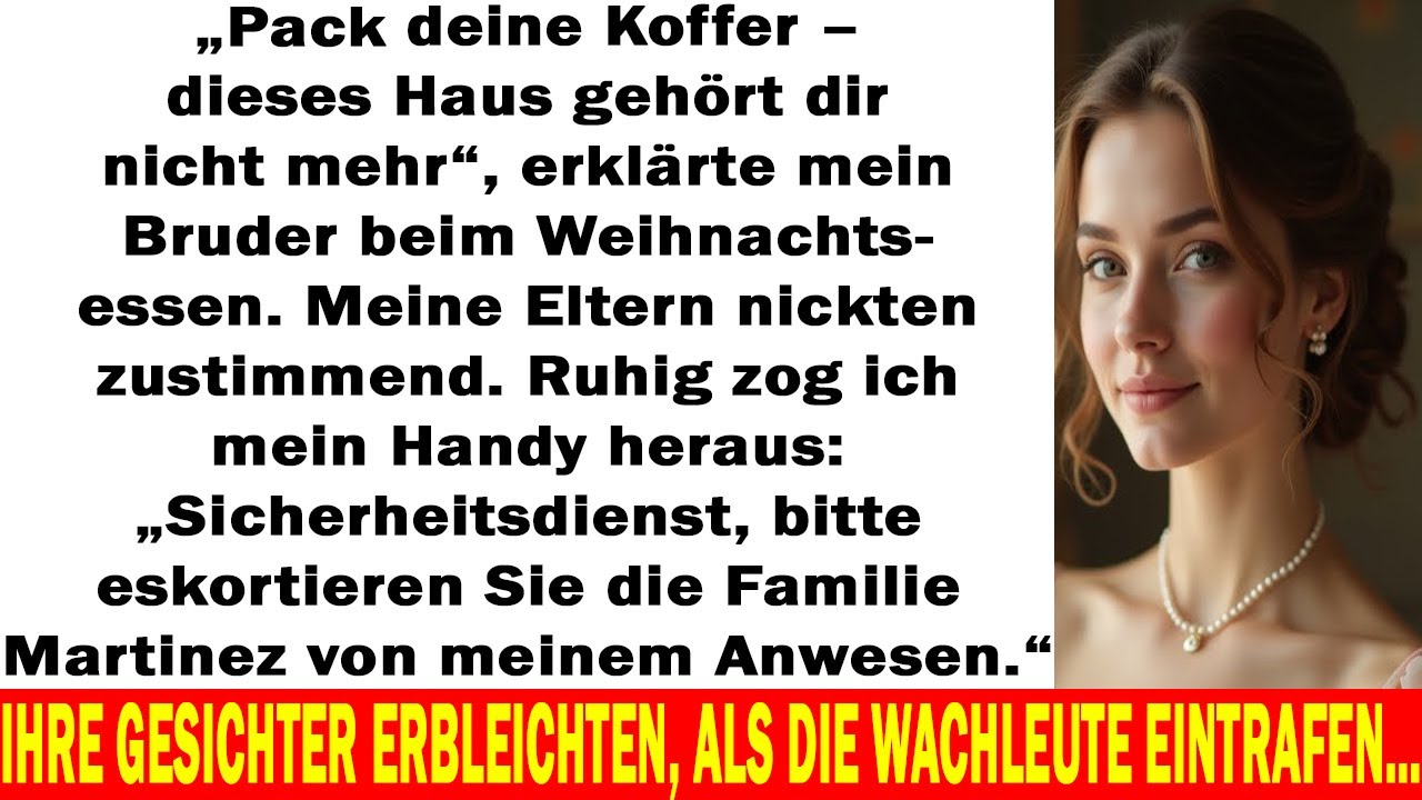 Beim Weihnachtsessen sagte mein Bruder: Pack deine Koffer – Dieses Haus gehört dir nicht mehr.