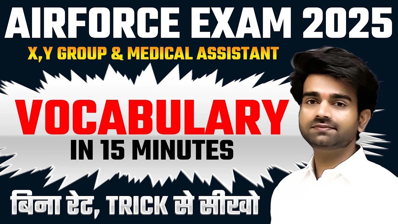 Air force Vocabulary | Airforce X/Y Group 2025 | Airforce Medical Assistant 2025