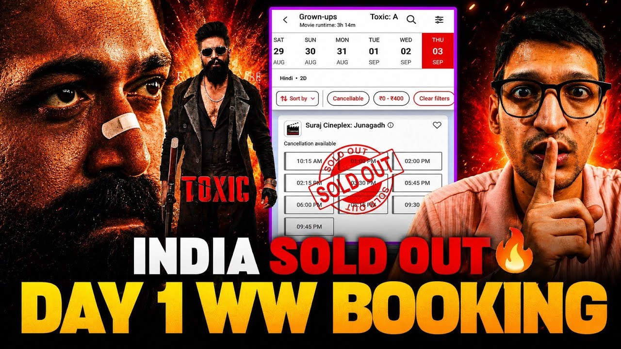 Toxic Day 1 Advance Booking Sacnilk💥 Toxic Advance Booking Toxic Overseas Advance Booking #ToxicT...