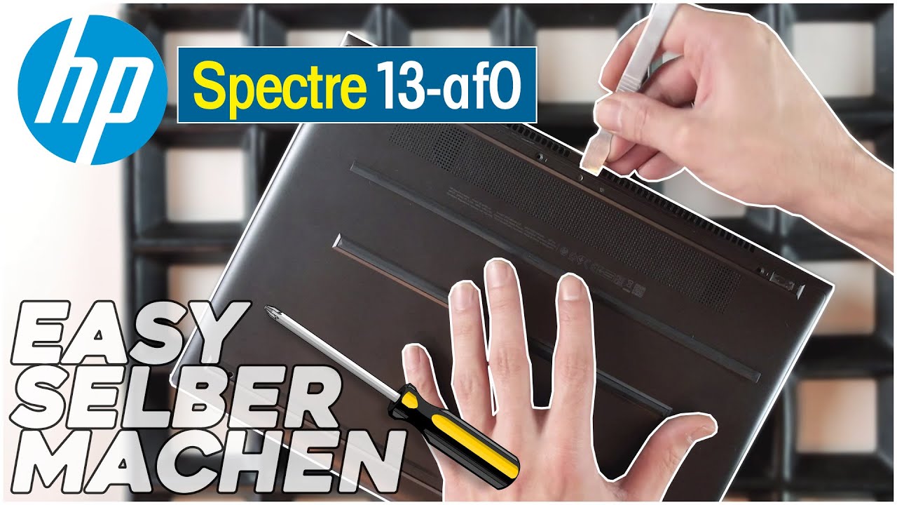 HP Spectre 13-af0 von Innen - RAM, SSD, Akku, Lüfter wechseln - Anleitung
