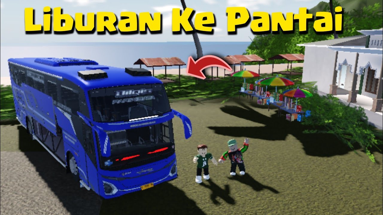 KITA LIBURAN KE PANTAI NAIK BUS JET BUS 5 SERU BANGET DI ROBLOX 