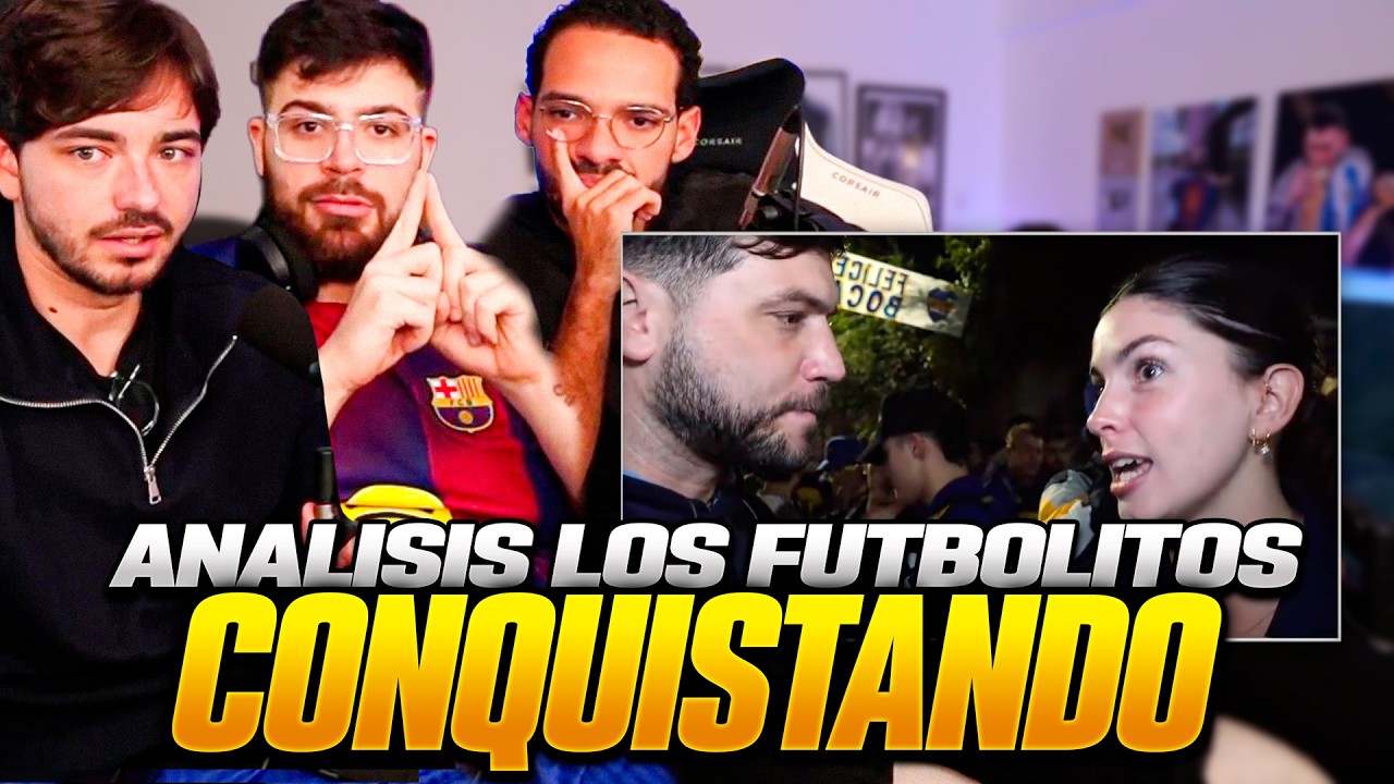 LOS FUTBOLITOS Y LA COBRA REACCIONAN AL PERIODISTA DE AZZ CONQUISTANDO A HINCHA DE BOCA