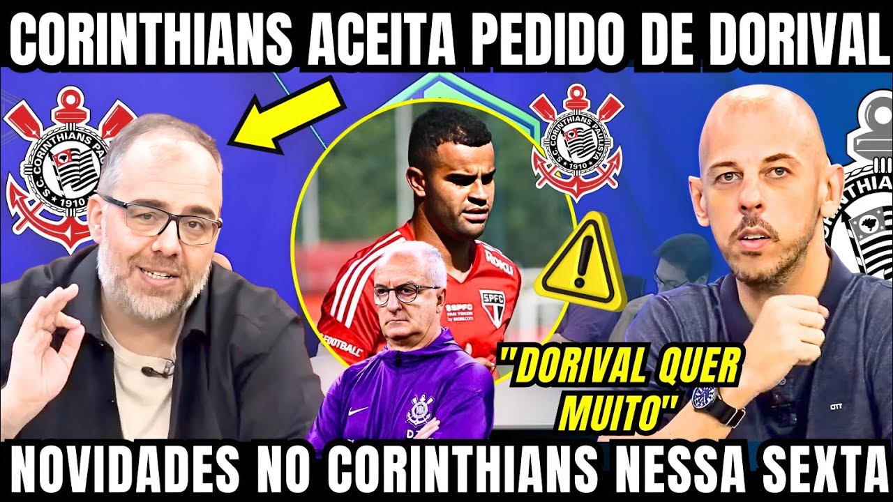 CORINTHIANS ACEITA PEDIDO DE DORIVAL POR REFORÇO E TENTA FINALIZAR TROCA COM RIVAL POR VOLANTE 