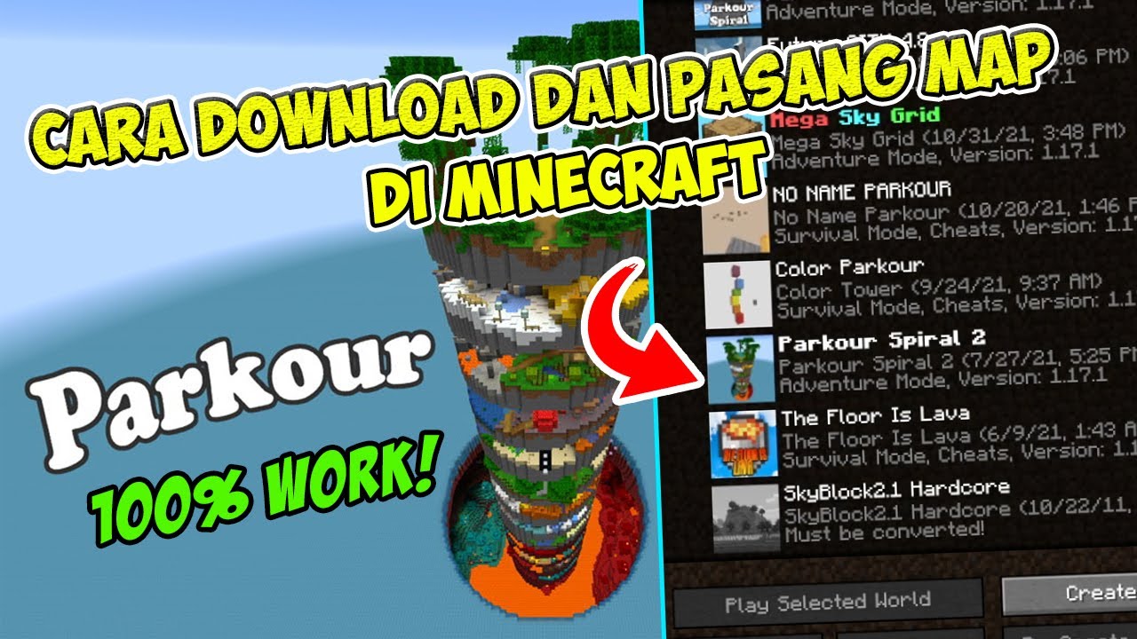 TUTORIAL PASANG MAP DI MINECRAFT TLAUNCHER