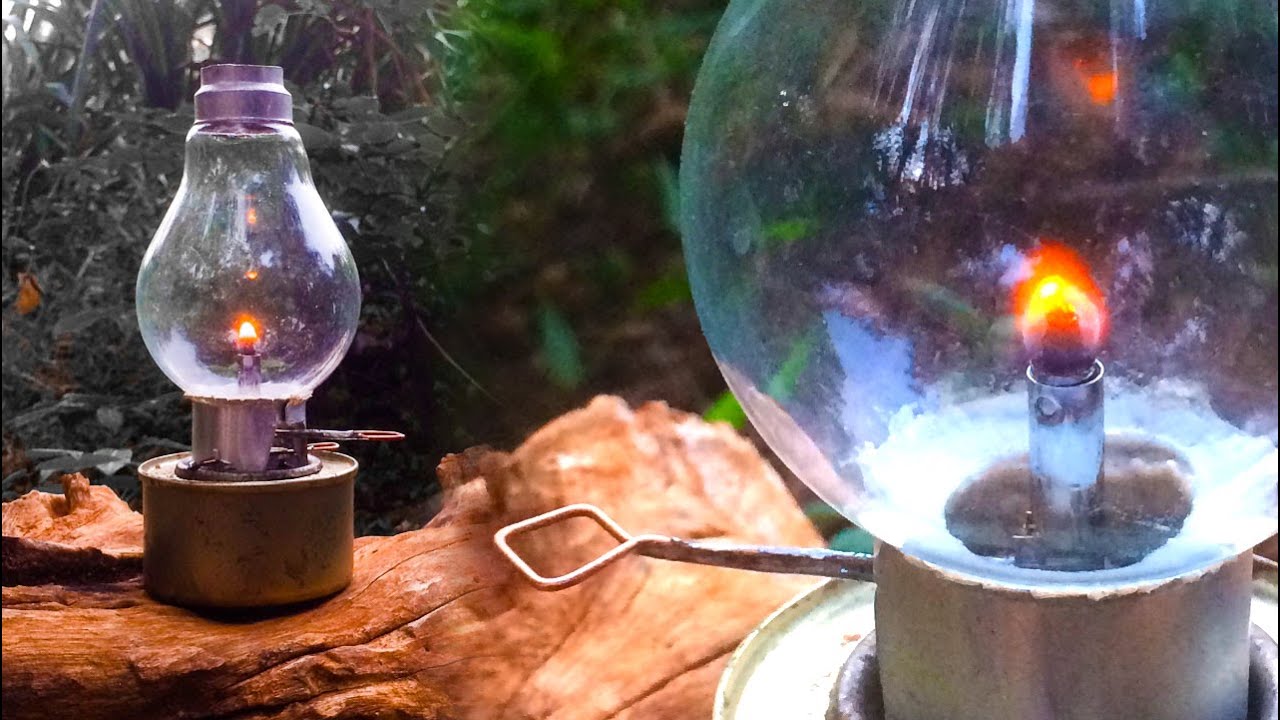 How to make a chimney lamp from a bulb