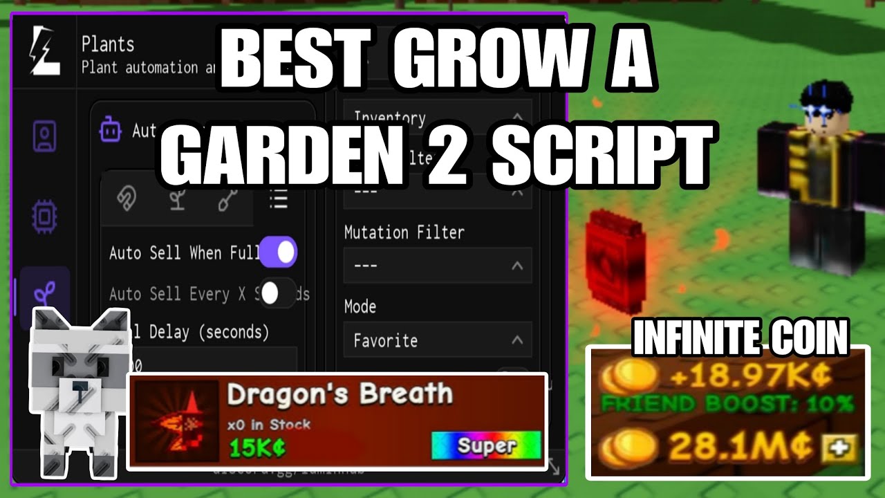 Grow a Garden 2 Script GUI | AUTO EVENT INFINITE SHECKLES FRUIT DUPE *NO KEY*