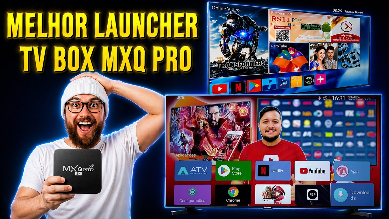 Melhor Launcher para TV Box MXQ Pro 4K 2026 (R&aacute;pida e Sem An&uacute;ncios)
