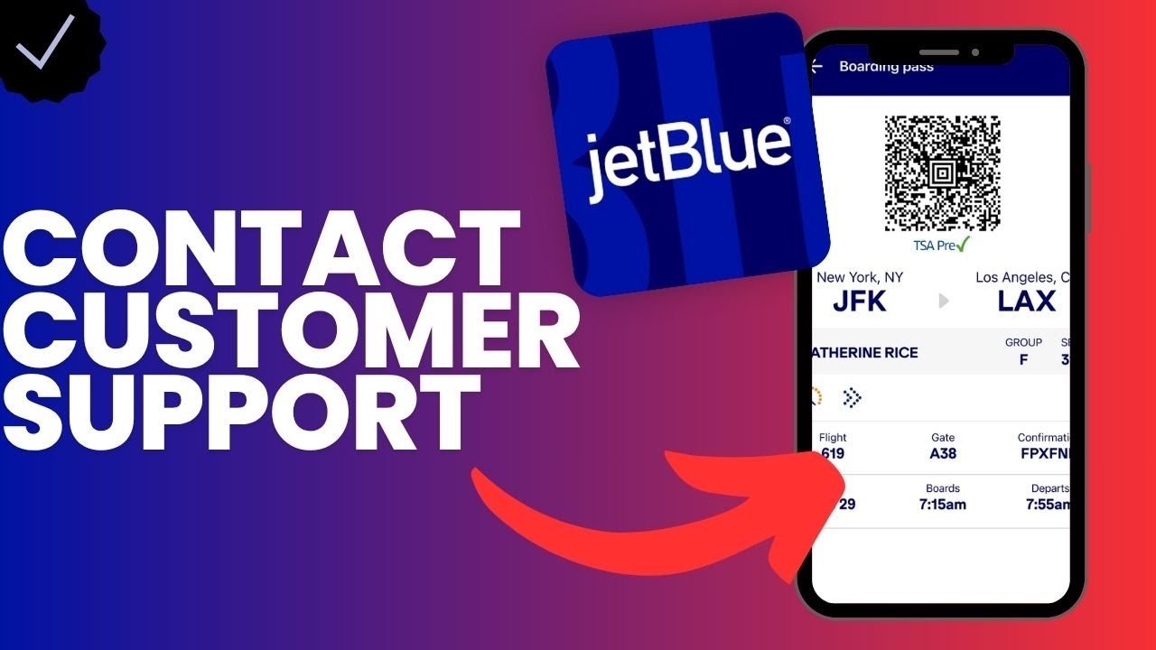 How to contact the customer support in Jetblue?