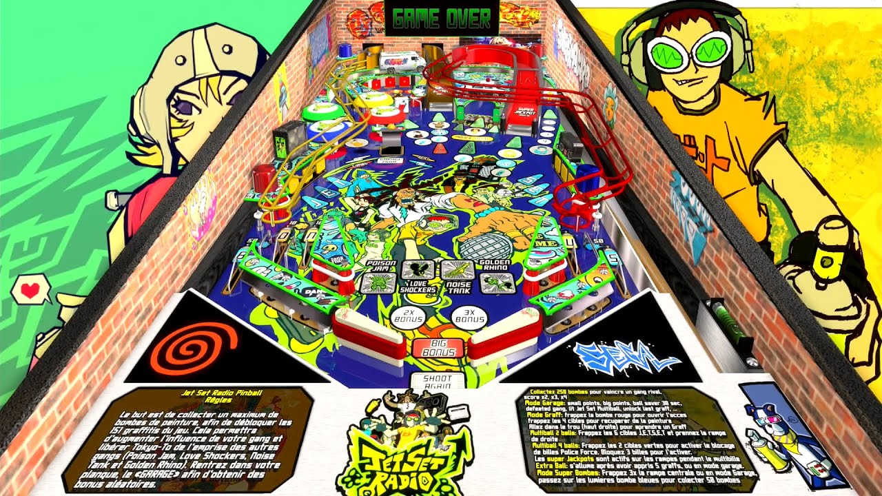 Retrobat + Visual Pinball: Jet Set Radio