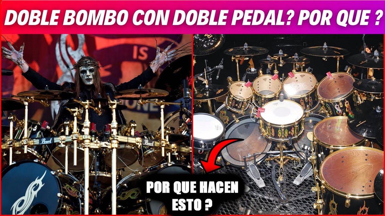 Por Que Bateristas Famosos Usan Doble Bombo Y Doble Pedal A La Vez ?  🤔 3 Posibles Teorias 🥁