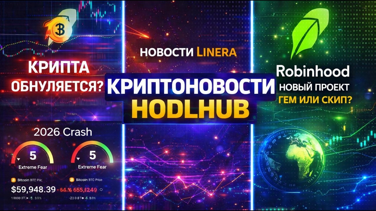 КРИПТОНОВОСТИ: РЫНОК НА ДНЕ?НОВЫЙ ТЕСТНЕТ ROBINHOOD СКИП ИЛИ ГЕМ? LINERA АПДЕЙТЫ!