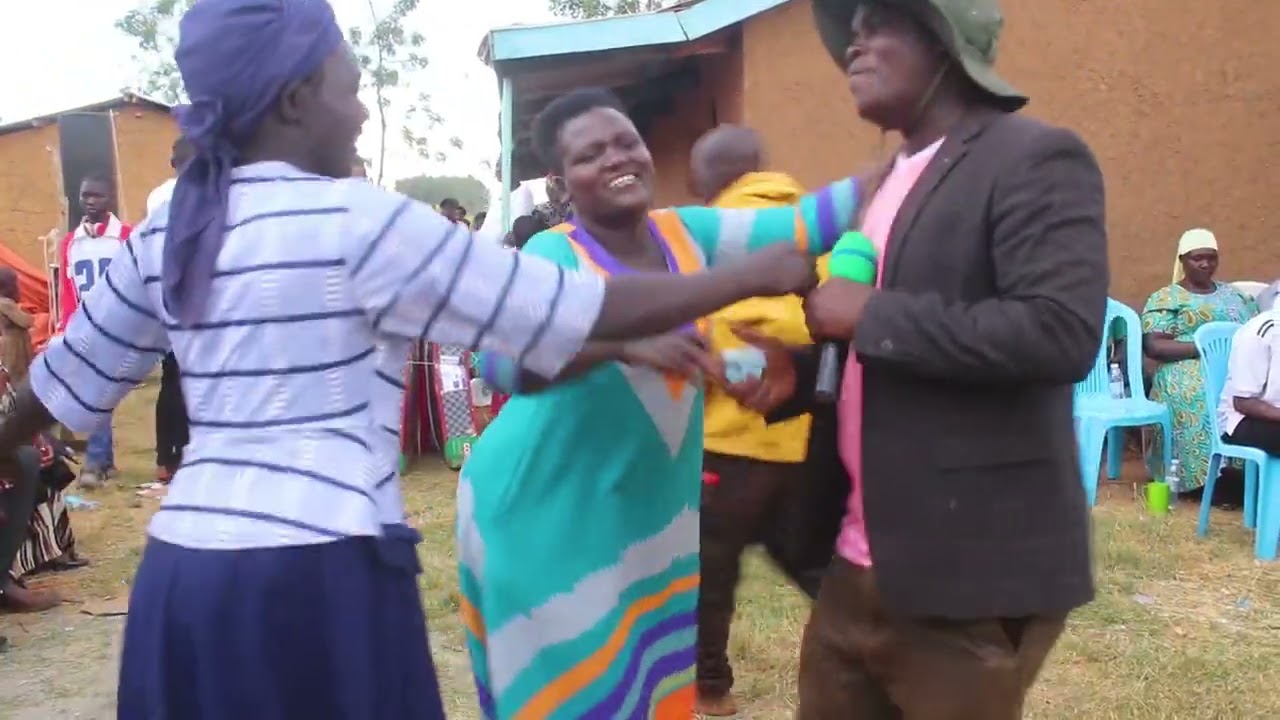 Sarah ngenge junction  having  a ceremonial  party  at Soy  county kween district  ug
