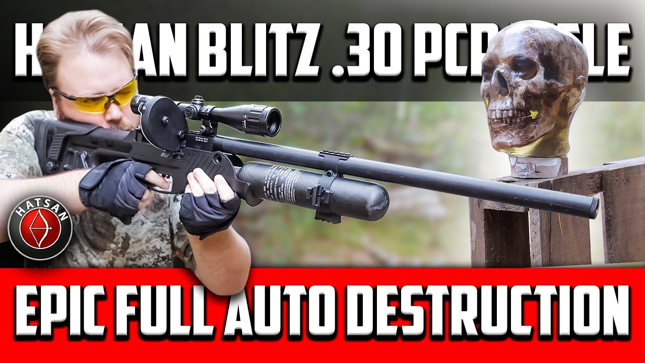 Винтовка Hatsan Blitz .30 Full Auto PCP против головы человека. Насколько она смертоносна? Эпичес...