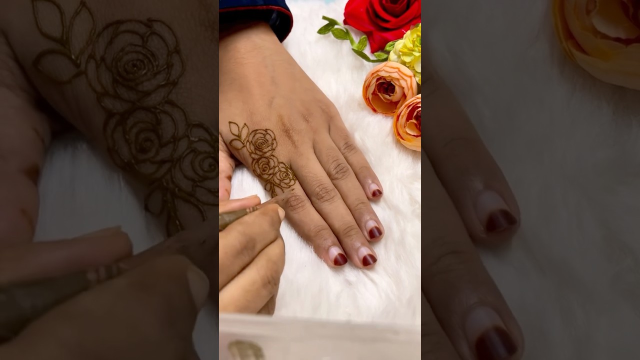 Simple henna design #henna #trending #trendingshorts #hennadesign #hennaart #simplehenna #partyhenna