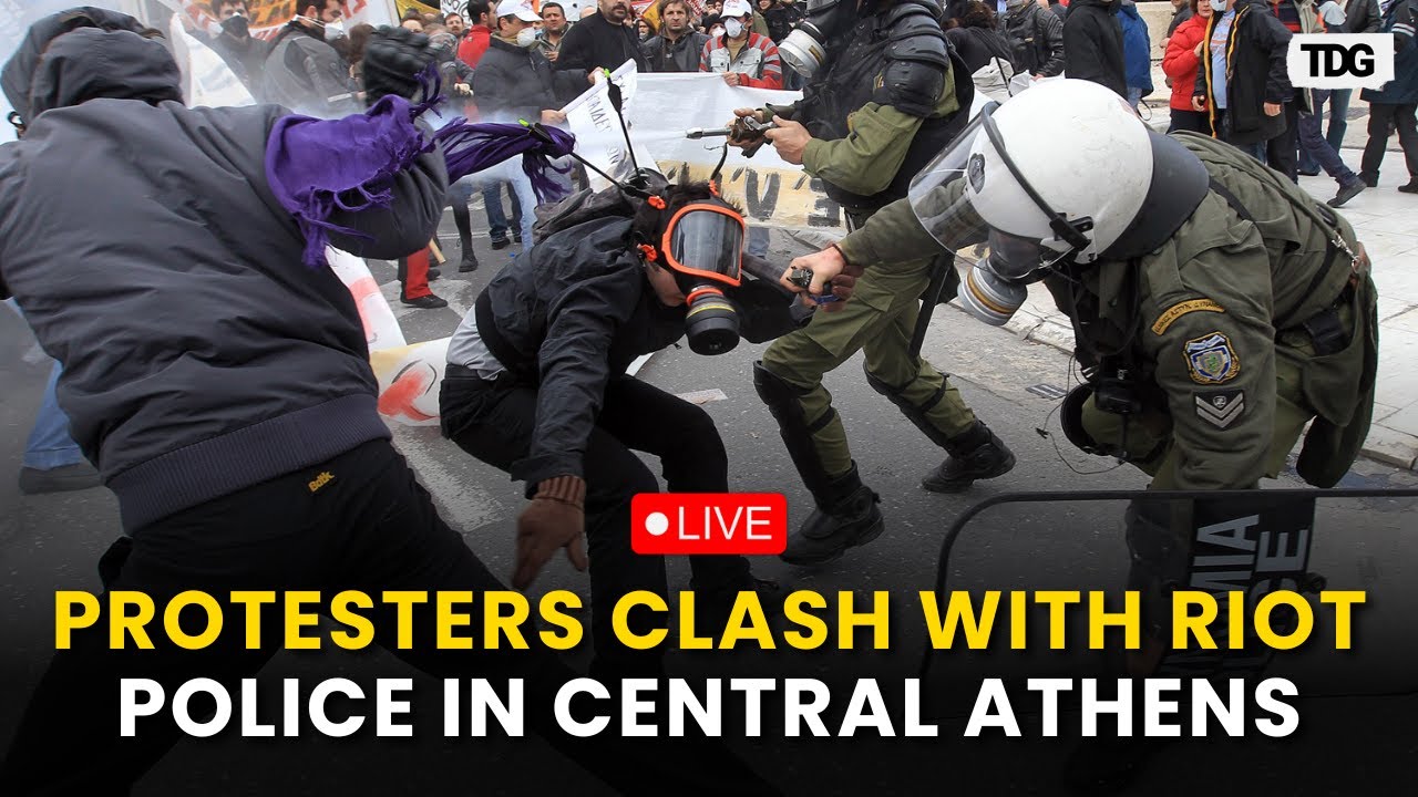 Athens Protest Erupts Into Violence LIVE: Protesters Clash With Riot Police