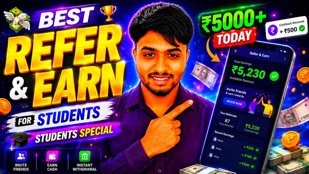 💲BEST REFER AND EARN APP FOR STUDENTS | NEW REFER AND EARN APP TODAY | BEST REFER AND EARN APP TODAY