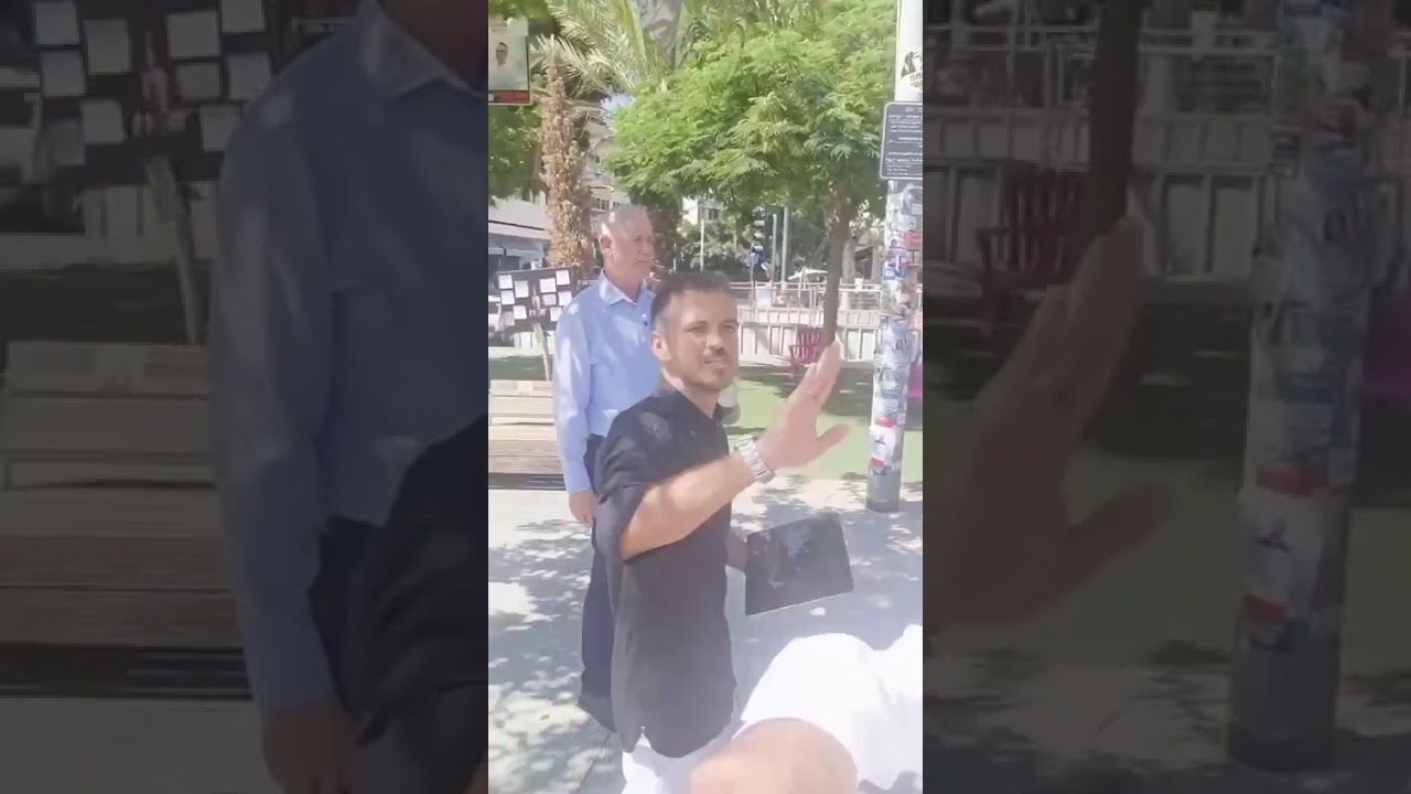 עורך הדין ברק כהן בעימות עם חבר הכנסת בני גנץ (צילום: ברק כהן)