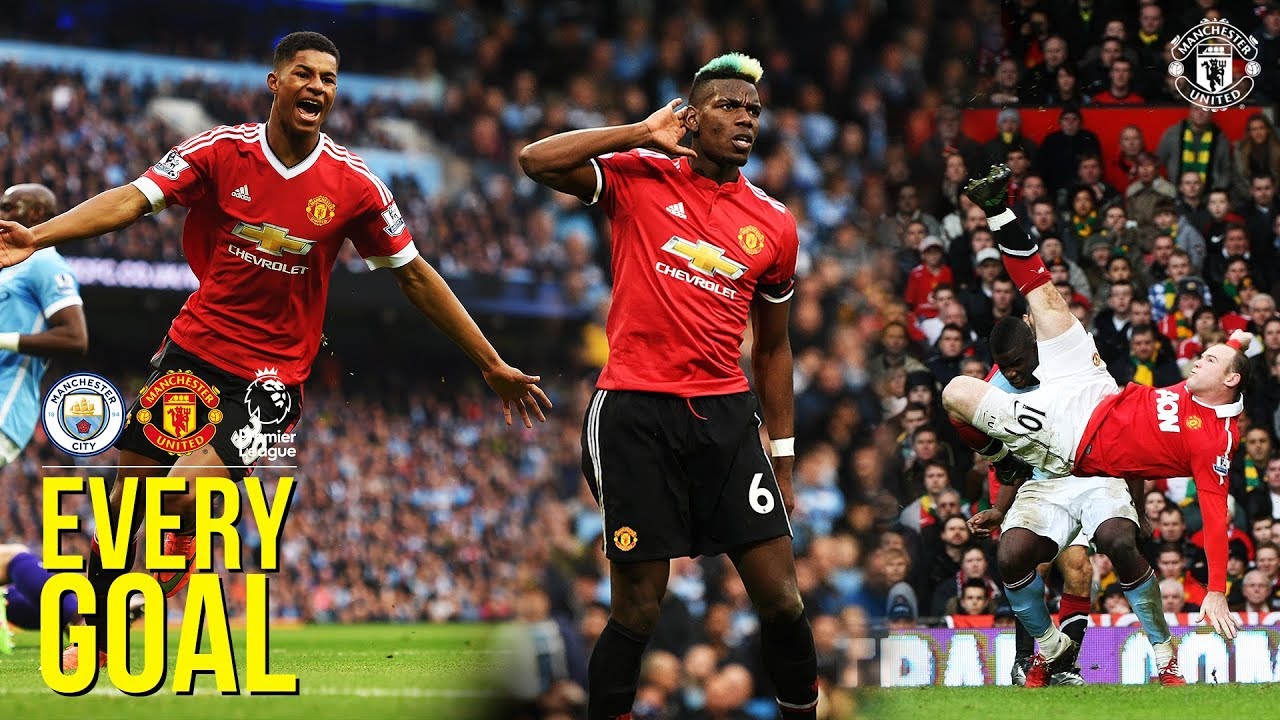 EVERY Manchester United Premier League Goal v Manchester City! | Rooney, Ronaldo, Rashford, Pogba