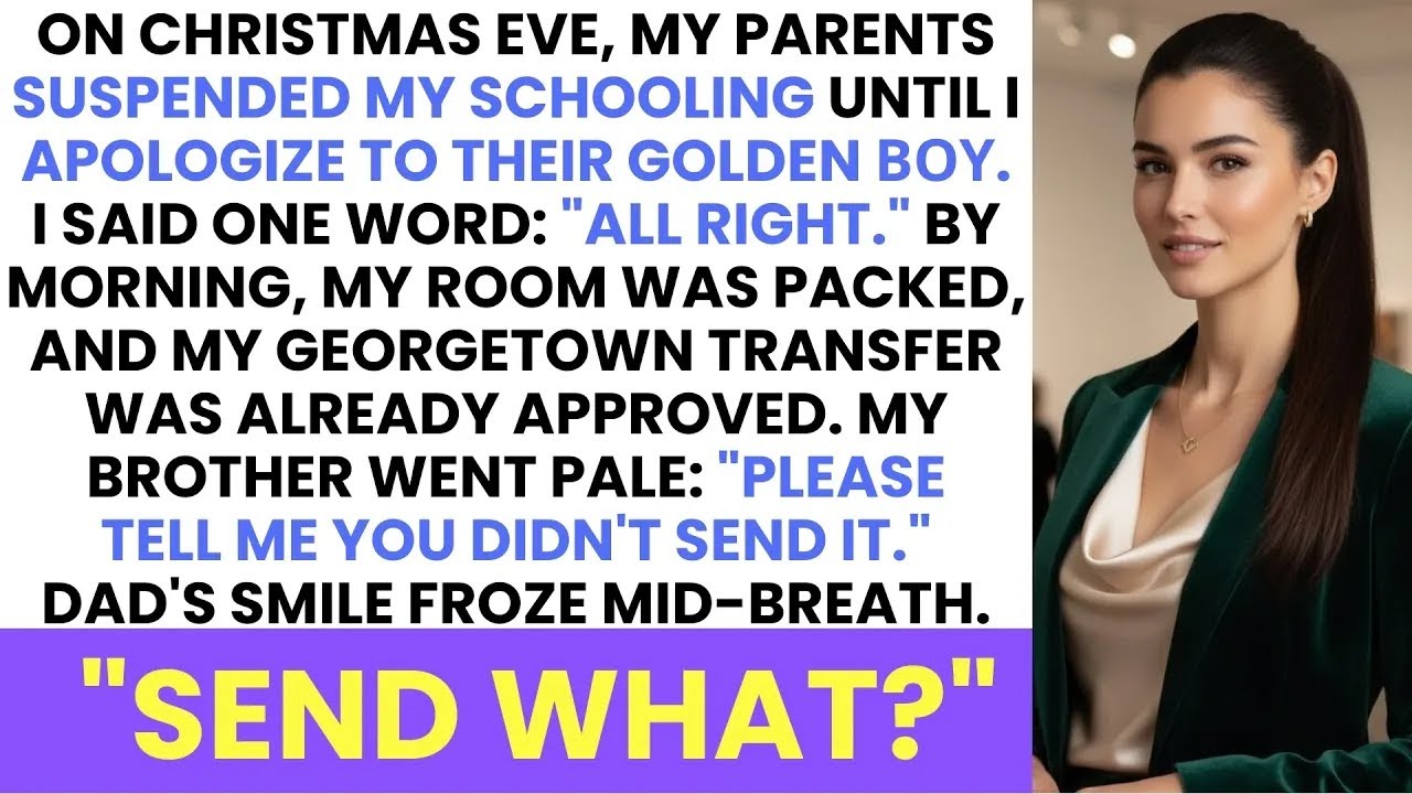 My Parents Suspended My Schooling On Christmas Eve, Until I Apologized To Their Golden Boy  So I…