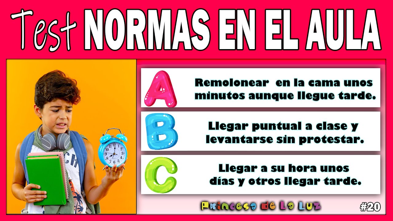 TEST 👁‍🗨 NORMAS En El AULA ▶️ Juegos PSICOLÓGICOS  De COMPORTAMIENTO Para NIÑOS