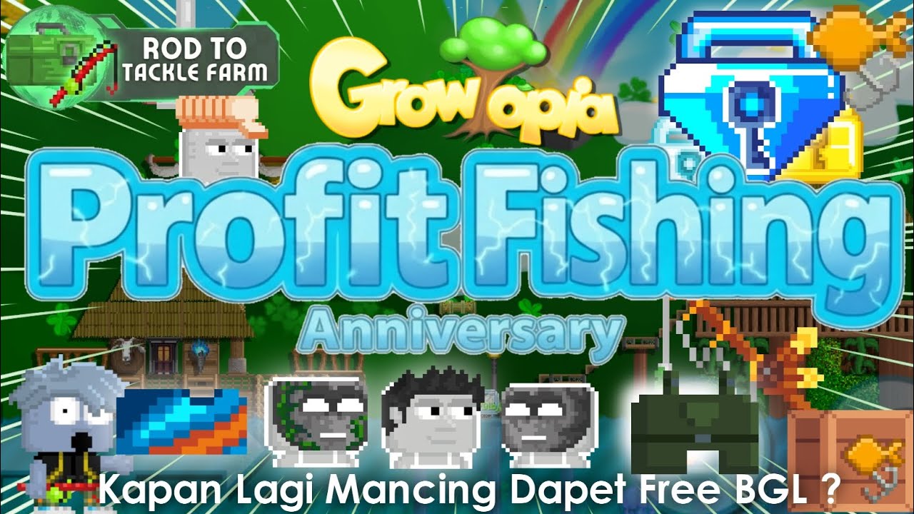 Tips Profit Fishing di Event Anniversary Week Growtopia 2026 | Hunting Items Rare , Mitos Kah?