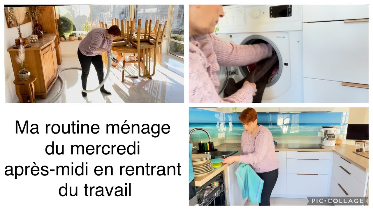 MA ROUTINE MÉNAGE DU MERCREDI APRÈS-MIDI EN RENTRANT DU TRAVAIL/CLEAN WITH ME/NETTOIE AV EC MOI