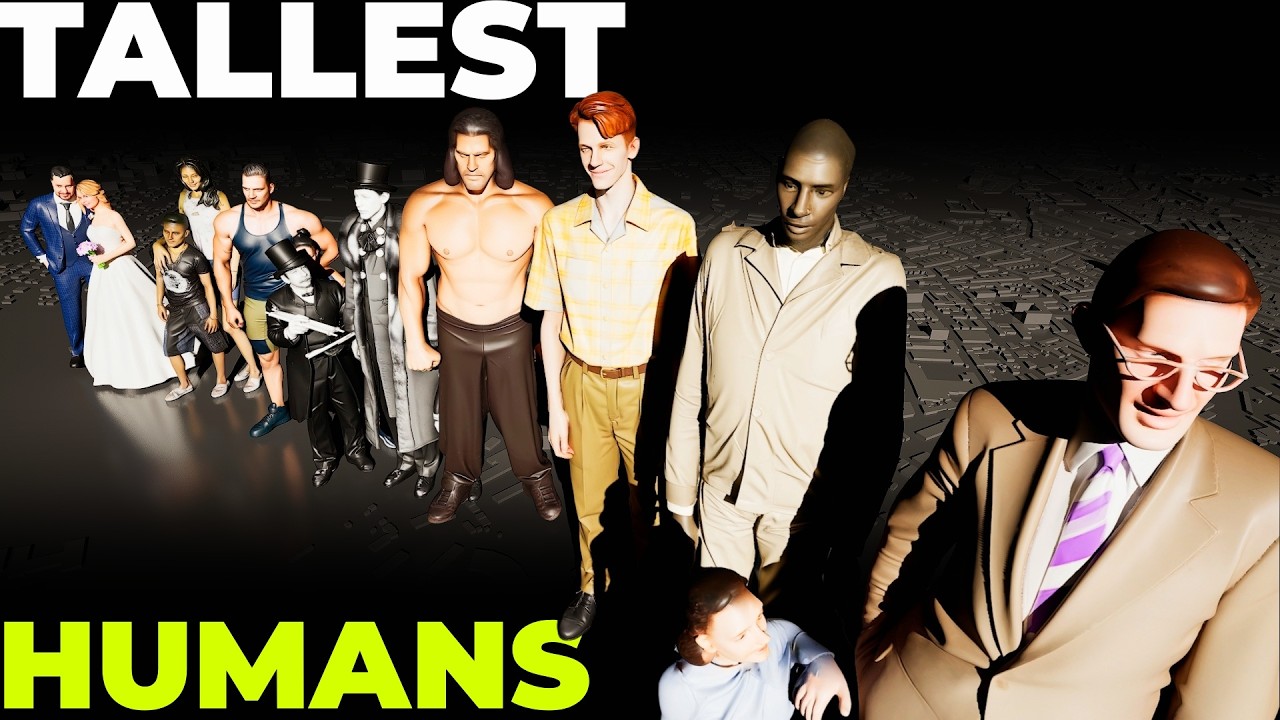 Human Height Comparison 3D | Tallest People Ever Recorded