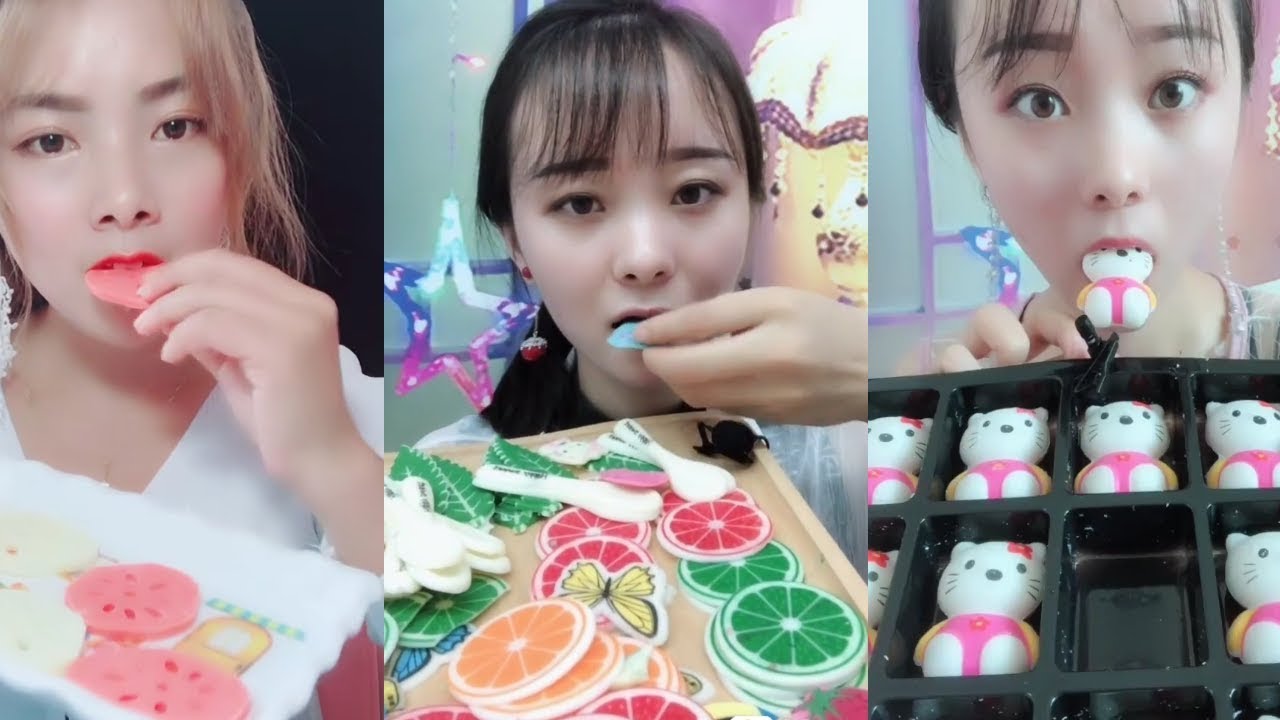 [ASMR]  Extra Crunchy Frozen Chocolate Eating Compilation (No Talking) (Colorful, fun Shapes!)