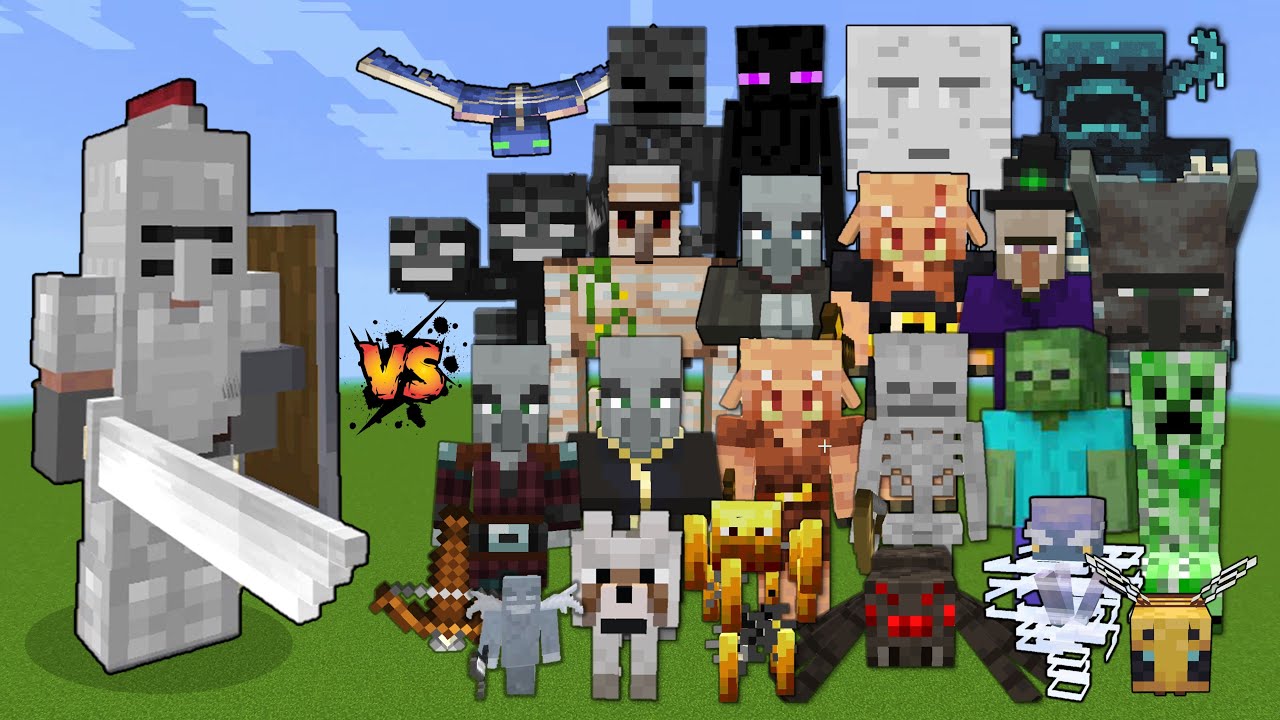 Villager Guard Captain (Rexy Expansion) vs All Mobs in Minecraft