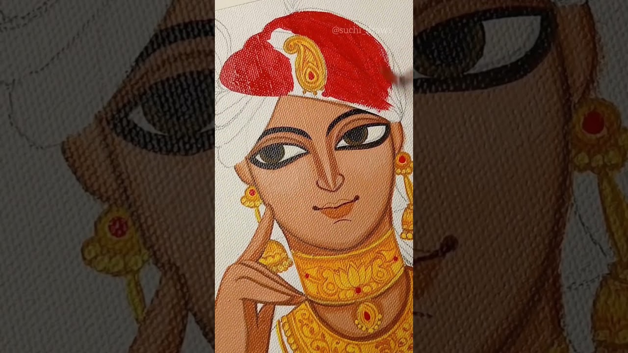 Chitrangada 🪷 ( Rabindranath Tagore) Bengali dance drama #art #bengali #drawing #acrylicpainting